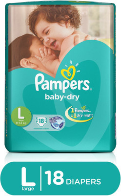 Pampers Taped Diapers - L(18 Pieces)