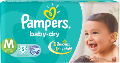 Pampers Taped Diapers - M(5 Pieces)