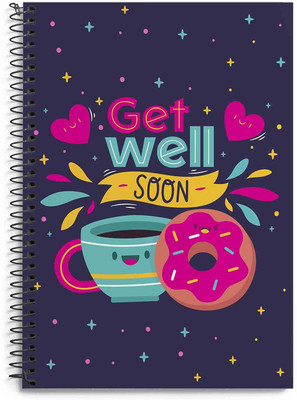 craft maniacs GET WELL SOON BLUE HI 160 RULED PAGES HI QUALITY DIARY A5 Diary RULED 160 Pages(Multicolor)