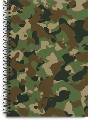 craft maniacs GREEN CAMO HI 160 RULED PAGES HI QUALITY DIARY A5 Diary RULED 160 Pages(Multicolor)