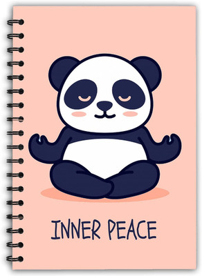 craft maniacs PANDA PINK INNER PEACE HI 160 RULED PAGES HI QUALITY DIARY A5 Diary RULED 160 Pages(Multicolor)