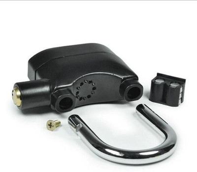 WunderVoX Durable Anti-rust oem Alarm aluminum alloy padlock-X36 Padlock(Black-87)