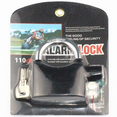 WunderVoX Security Kinbar Anti-Theft Door Motor Bicycle Siren Padlock-X18 Padlock(Black-113)