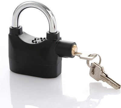 WunderVoX Alarm padlock siren pad lock-X89 Padlock(Black-134)