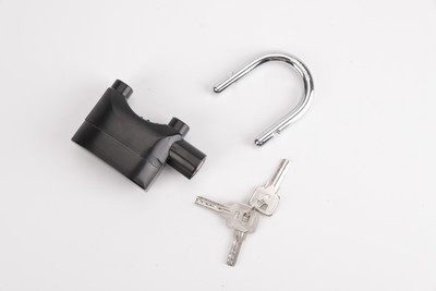 WunderVoX Security siren alarm bicycle padlock motorbikes padlock door locks-X66 Padlock(Black-90)