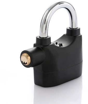 WunderVoX High Security Power Coated Anti Theft & Waterproof 110dbs Alarm Lock Padlock-X30 Padlock(Black-120)