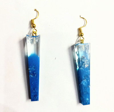 IG Crafter Stunning Epoxy Long Earring Resin Drops & Danglers