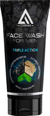 Adrenex Triple Action Men's Charcoal  Face Wash