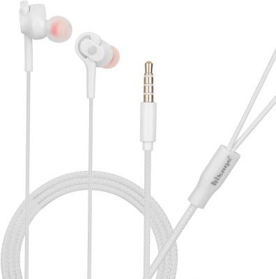 Hitage HB6786 Smart swith Earphone Wired Headset(White, In the Ear)