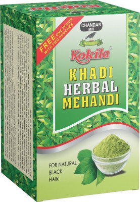 KOKILA Khadi Herbal Mehandi Chandan Mix Powder, Ayurvedic Herbs, Pack of 3 (60Gm Each)(180 g)