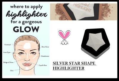 AGLEY SILVER SHADE STAR SHAPE POWDER HIGHLIGHTER PACK OF 1 Highlighter(SILVER)