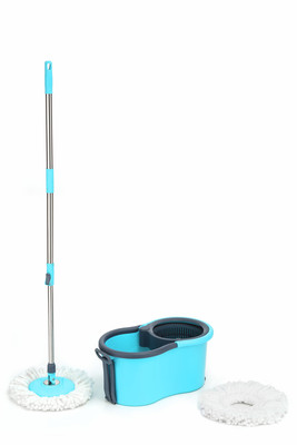 TULUA Amazing Smart Easy To Clean Floor Magic Bucket 2 Absorbers, Floor , Wet and Dry Mop Set(Blue)