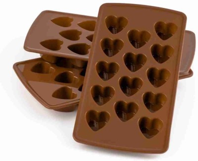 aadesh product Brown Plastic Ice Cube Tray(Pack of3)