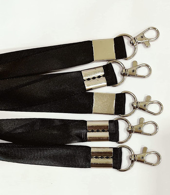 Dotpot 1inch Thick Lanyards with Badge Clip Lanyard(Black)