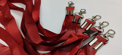 Dotpot 1inch Thick Lanyards with Badge Clip Lanyard(Maroon)