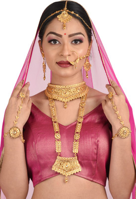 Candy Jewellers Alloy Gold-plated Gold Jewellery Set(Pack of 1)