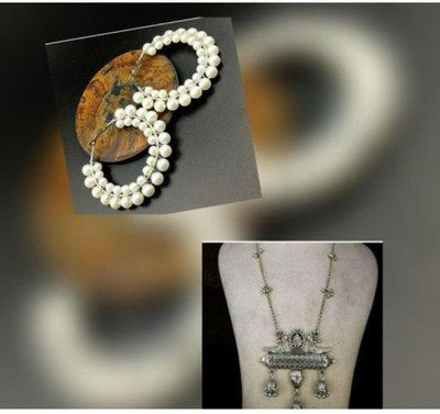 MIRAKKI INTERNATIONAL Brass, Alloy Gold-plated Gold Jewellery Set(Pack of 2)