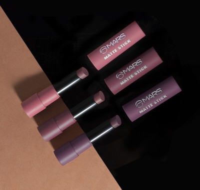 MARS 3 Plums Shades Matte Lipstick Box Set(Plums-03, 9.6 g)