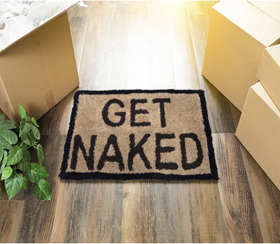 AAZEEM Cotton Door Mat(Brown, Medium)