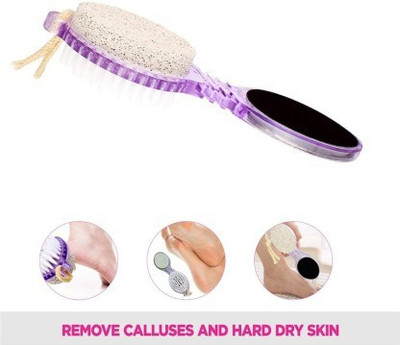 JKB TRADERS Pedicure 4 In 1 Foot Scrubber,(MULTICOLOR,1pcs)(1 g, Set of 1)