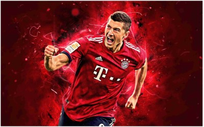 Robert Lewandowski Footballer Flex Poster For Room M2 Photographic Paper(36 inch X 24 inch, Rolled)