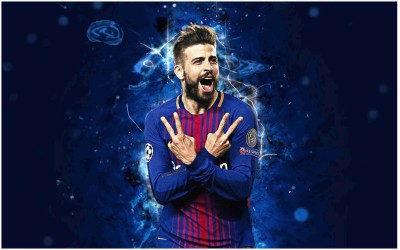 Gerard Pique Footballer Flex Poster For Room M8 Photographic Paper(36 inch X 24 inch, Rolled)