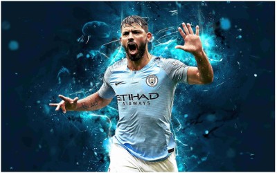 Sergio Aguero Footballer Flex Poster For Room M1 Photographic Paper(36 inch X 24 inch, Rolled)