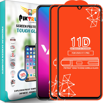 PikTrue Edge To Edge Tempered Glass for Vivo V11 Pro(Pack of 2)