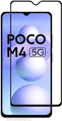 SNMART Edge To Edge Tempered Glass for POCO M4 5G(Pack of 1)