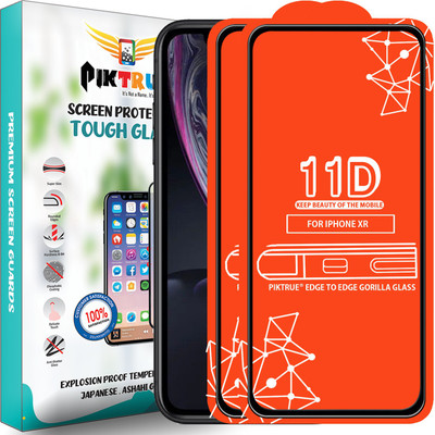 PikTrue Edge To Edge Tempered Glass for Apple iPhone XR(Pack of 2)