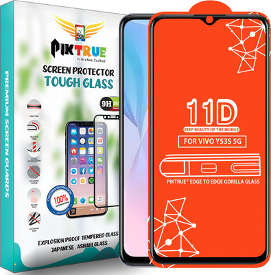 PikTrue Edge To Edge Tempered Glass for Vivo Y53S 5G(Pack of 1)