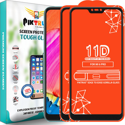PikTrue Edge To Edge Tempered Glass for Mi Redmi 6 pro(Pack of 2)