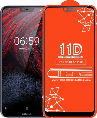 MGito Edge To Edge Tempered Glass for Nokia 6.1 Plus(Pack of 1)