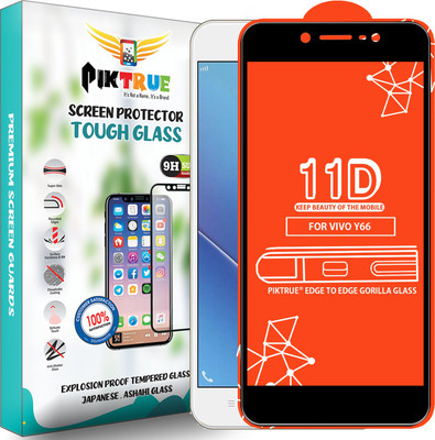 PikTrue Edge To Edge Tempered Glass for VIVO Y66(Pack of 1)