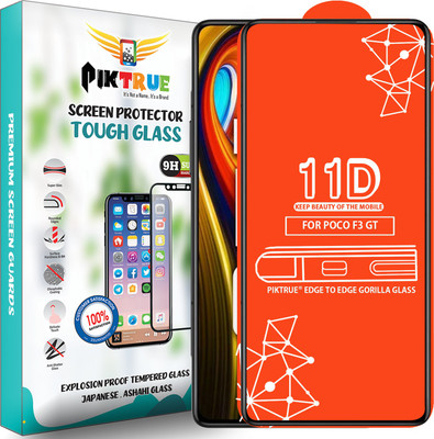 PikTrue Edge To Edge Tempered Glass for Poco F3 Gt(Pack of 1)