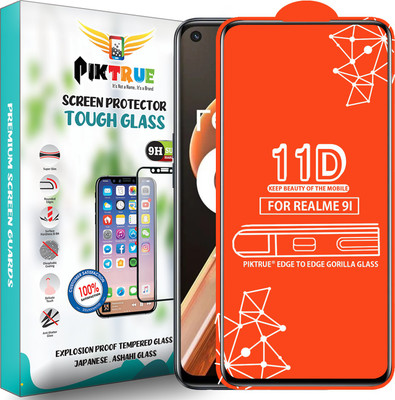 PikTrue Edge To Edge Tempered Glass for Realme 9I(Pack of 1)