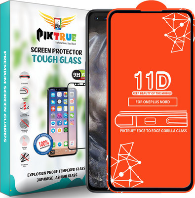 PikTrue Edge To Edge Tempered Glass for Oneplus Nord(Pack of 1)