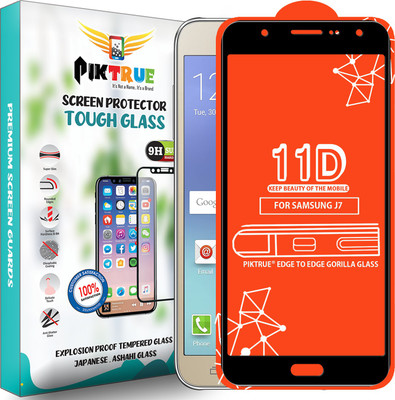 PikTrue Edge To Edge Tempered Glass for Samsung Galaxy J7(Pack of 1)