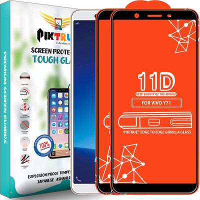PikTrue Edge To Edge Tempered Glass for VIVO Y71(Pack of 2)