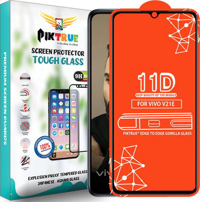PikTrue Edge To Edge Tempered Glass for Vivo V21E(Pack of 1)