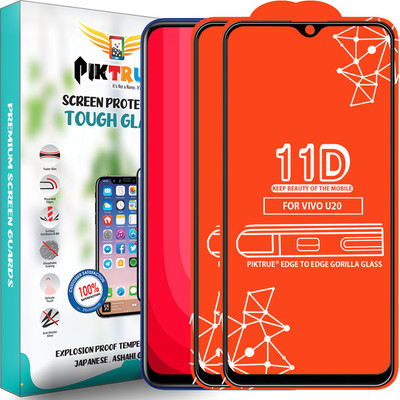 PikTrue Edge To Edge Tempered Glass for Vivo U20(Pack of 2)