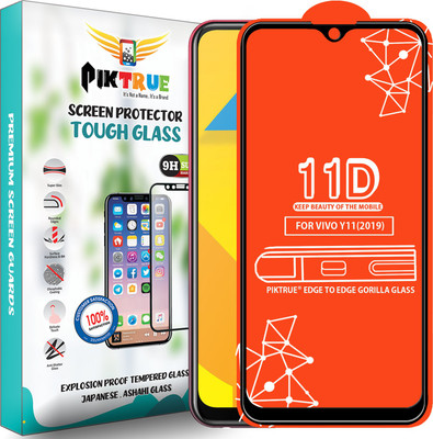 PikTrue Edge To Edge Tempered Glass for Vivo Y11(2019)(Pack of 1)