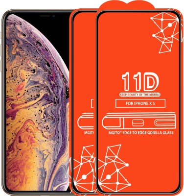 MGito Edge To Edge Tempered Glass for Apple iPhone XS(Pack of 2)