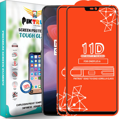 PikTrue Edge To Edge Tempered Glass for OnePlus 6(Pack of 2)