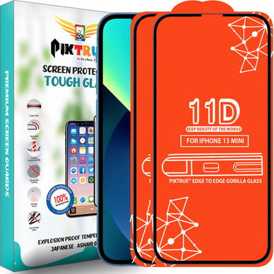 PikTrue Edge To Edge Tempered Glass for Iphone 13 Mini(Pack of 2)
