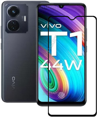 SNMART Edge To Edge Tempered Glass for vivo T1 44W(Pack of 1)