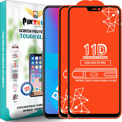 PikTrue Edge To Edge Tempered Glass for Vivo V9 Pro(Pack of 2)