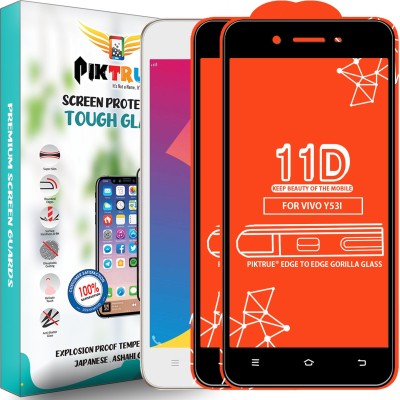 PikTrue Edge To Edge Tempered Glass for VIVO Y53(Pack of 2)