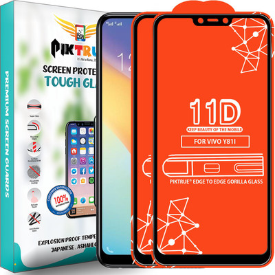 PikTrue Edge To Edge Tempered Glass for Vivo Y81I(Pack of 2)