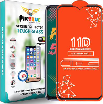 PikTrue Edge To Edge Tempered Glass for Infinix Hot 11(Pack of 1)